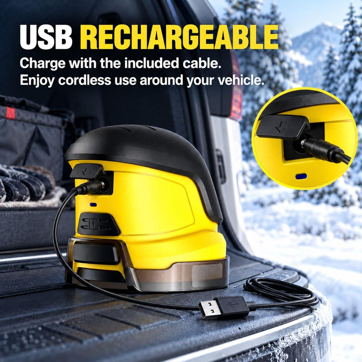 Electric Ice Scraper for Car 3-in-1 Rechargeable