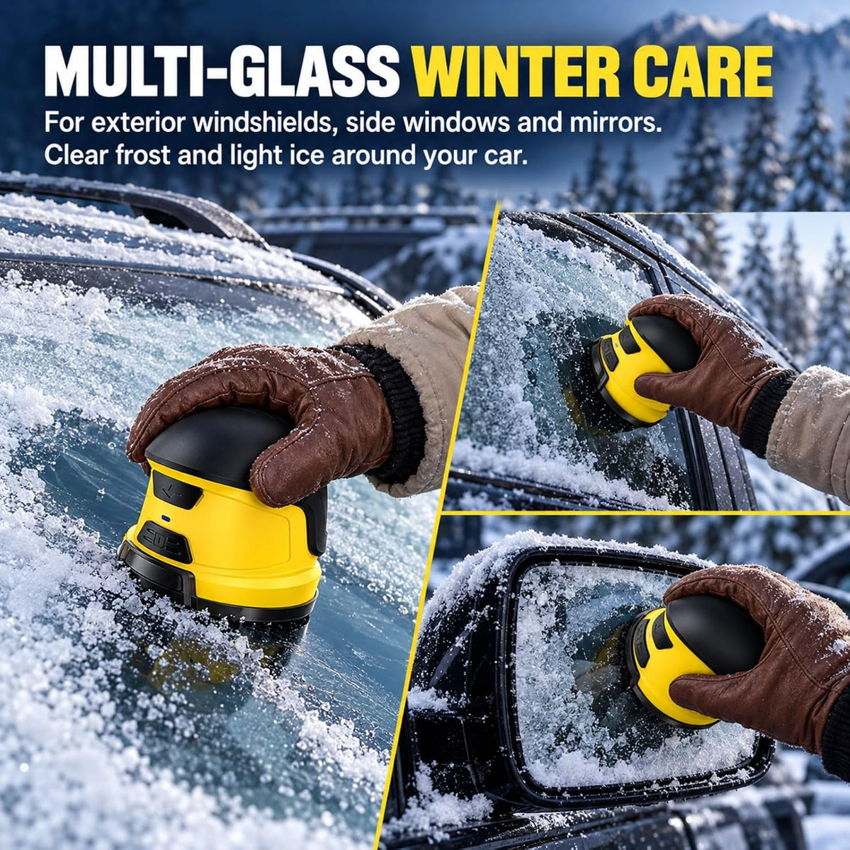 Electric Ice Scraper for Car 3-in-1 Rechargeable