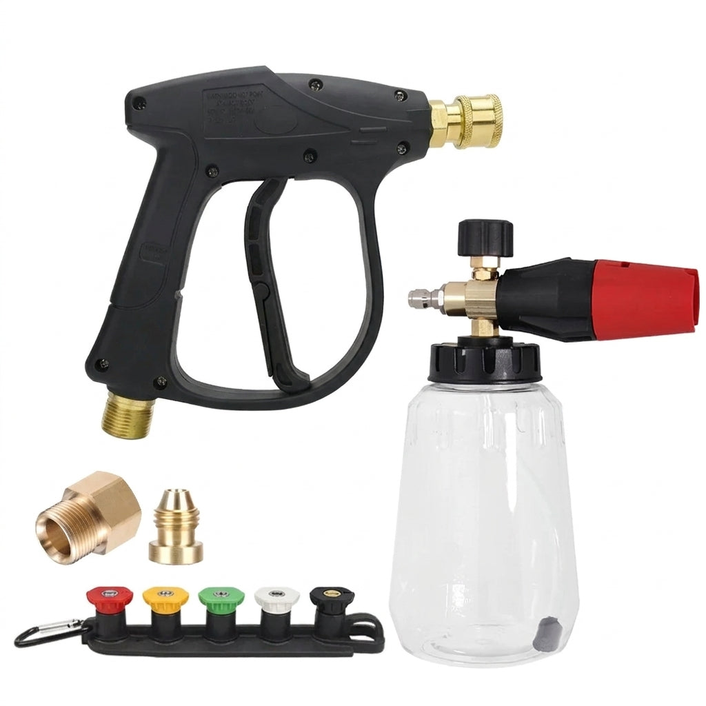 Ensemble pistolet de lavage haute pression et canon à mousse Shine