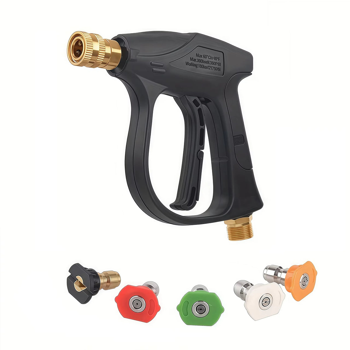 Shine 2175 PSI High Pressure Washer Gun Black/Blue Short Handle