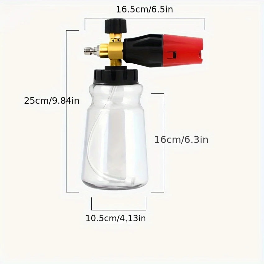 Shine Foam Bottle for Foam Cannon Silver and Gold Color