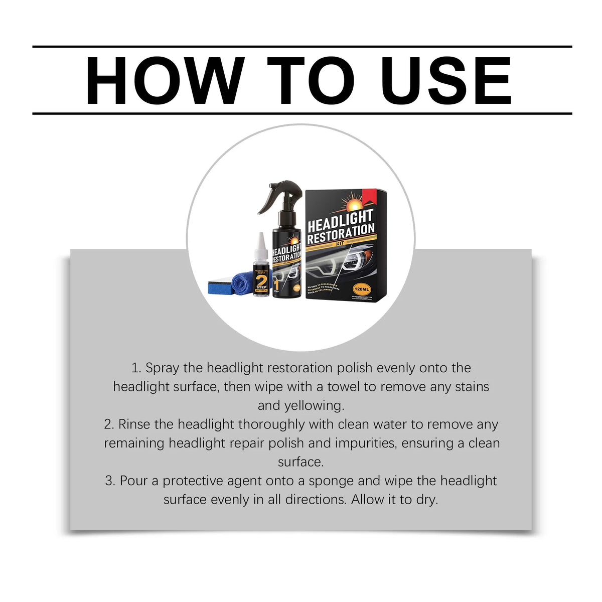 ShineCare Auto Headlight Restoration Kit
