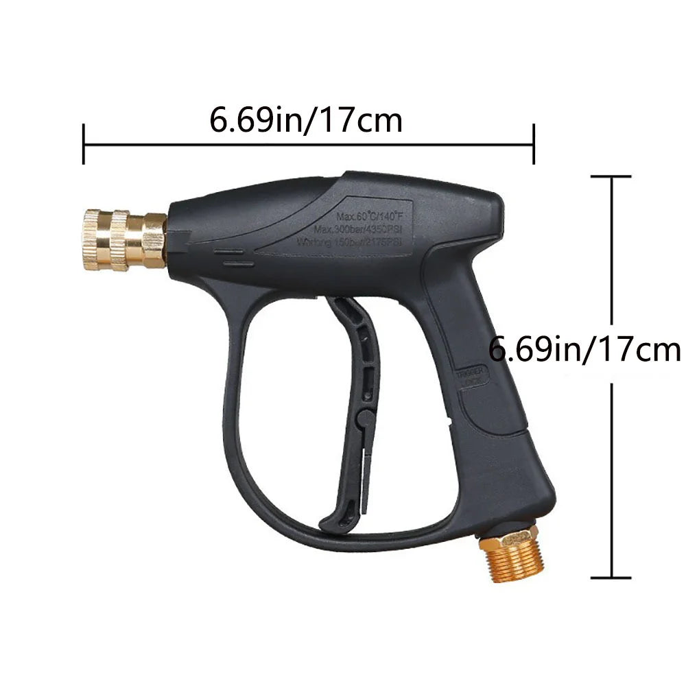 Shine 2175 PSI High Pressure Washer Gun Black/Blue Short Handle