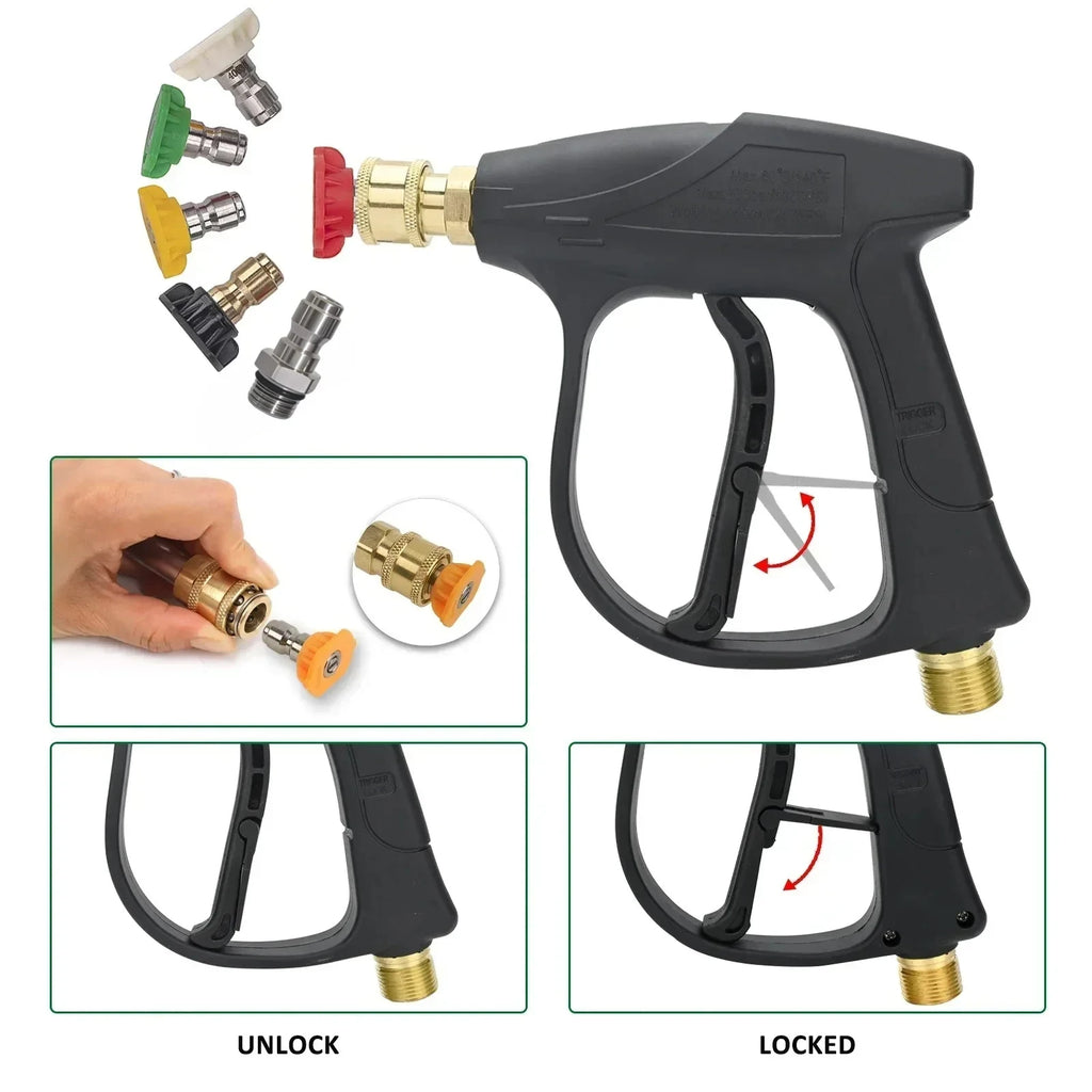 Ensemble pistolet de lavage haute pression et canon à mousse Shine