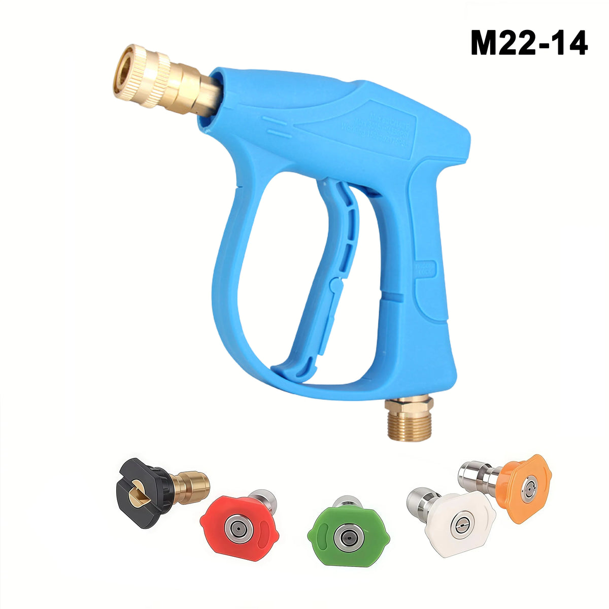 Shine 2175 PSI High Pressure Washer Gun Black/Blue Short Handle